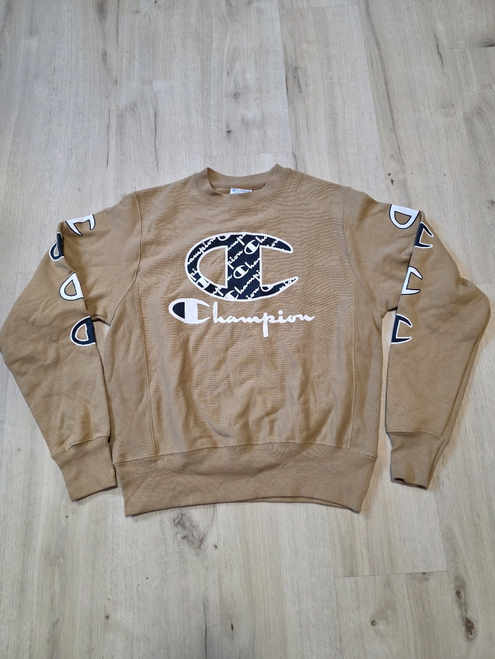 Champion Reverse Weave Men's Sweatshirt Size S Tan